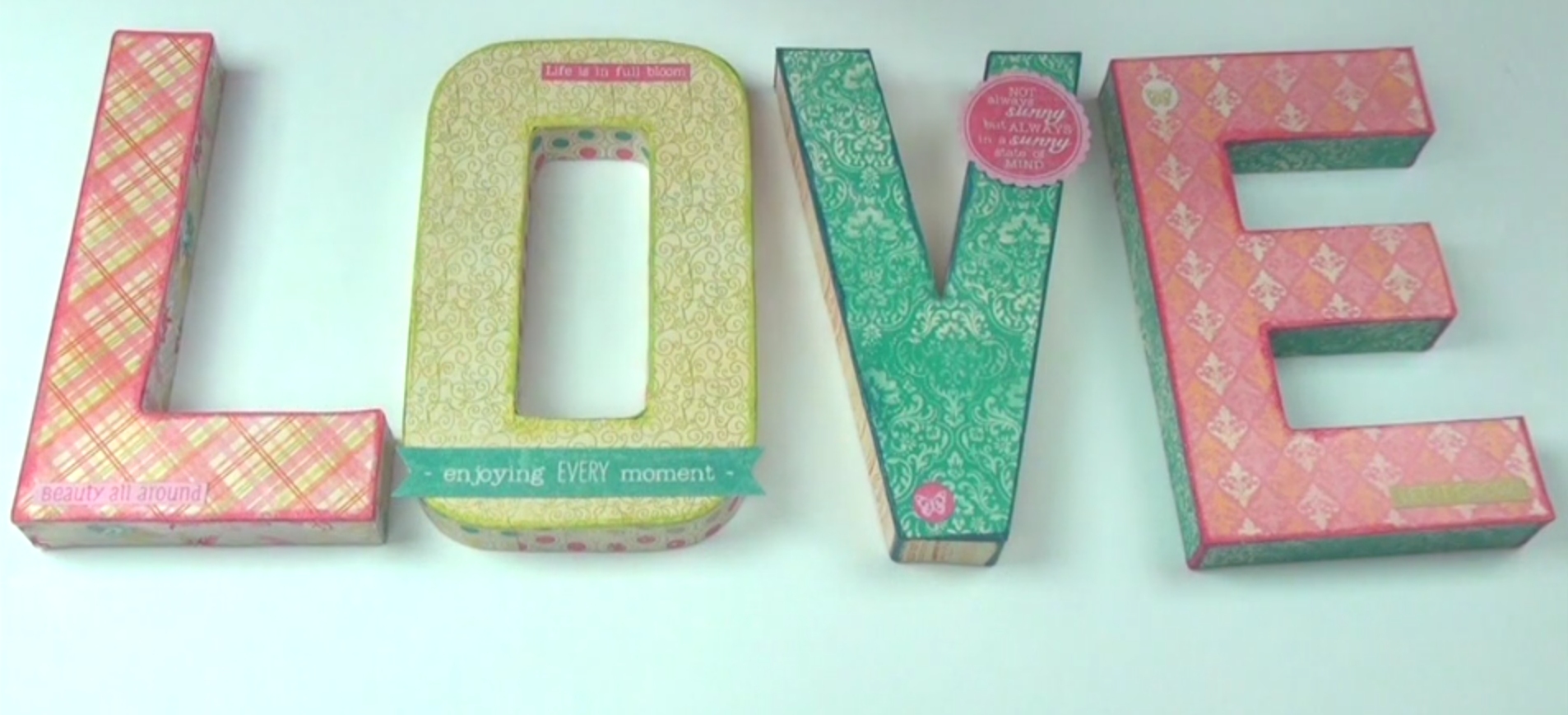 Decoupaged Letters